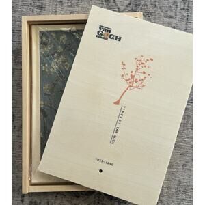 Vincent van Gogh Almond Blossom Journal Notebook in Wooden Case White Flowers